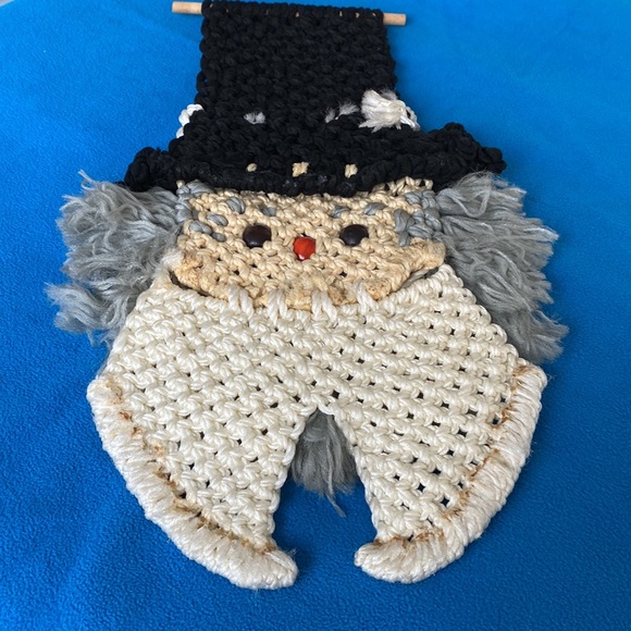 Macrame Thanksgiving Pilgrim Handmade USA Vintage - Picture 5 of 5